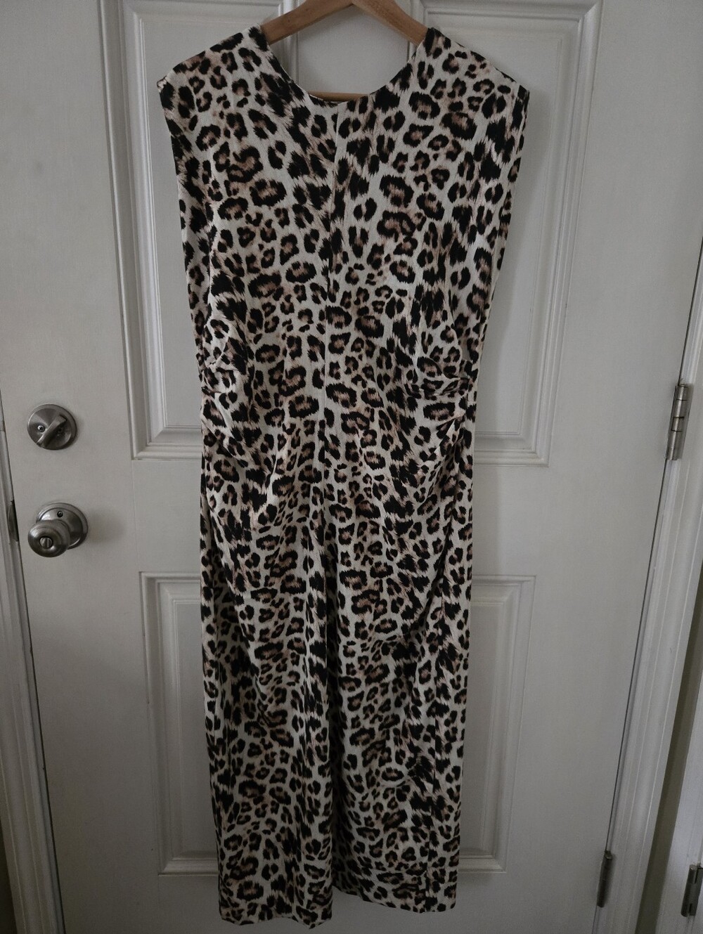 Zara Sleeveless Leopard Print Midi Dress Size XL Like New